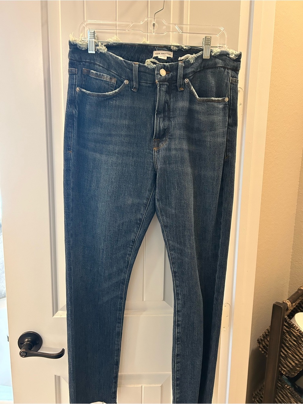 Good American Dark Blue High-Rise Skinny Jeans